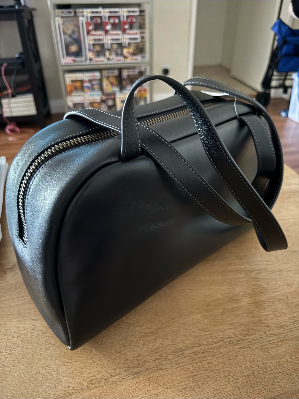 Coach Black Leather Dual-Front Pocket Shoulder Bag - Picture 3 of 5